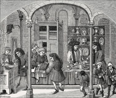 Boutique in Paris, France, Middle Ages