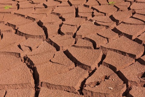 Drought, Lake of the canards, Lakes of Neila, Burgos, Castilla y Leon, Spain