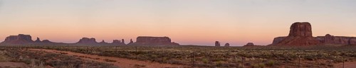 Sunset over famous Monument Valley, Navajo Nation, USA
