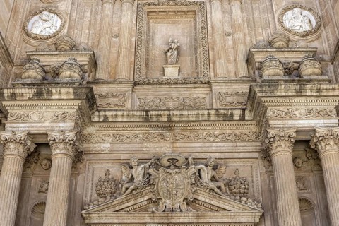 The magnificent entrance to the Cathedral Encarnación de Almería (Cathedral of the Encarnación of
