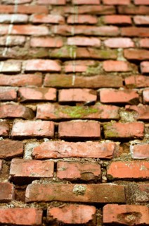 Old brick wall. Close up