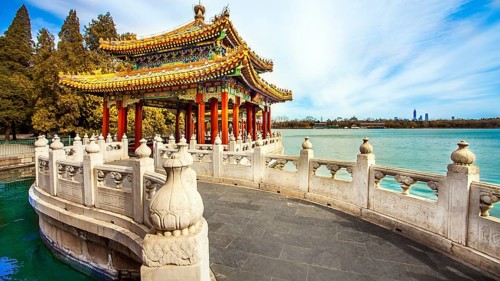 In the Beihai Park in Beijing China
