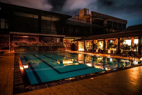 Of luxury hotel pool image Sri Lanka. Shooting Location: Sri Lanka, Colombo