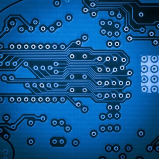 Microchip close up background for technology design