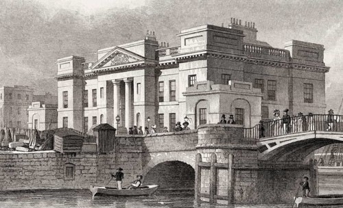 Custom House, Leith, Edinburgh, Scotland, 19th century, from Modern Athens by Th. H. Shepherd
