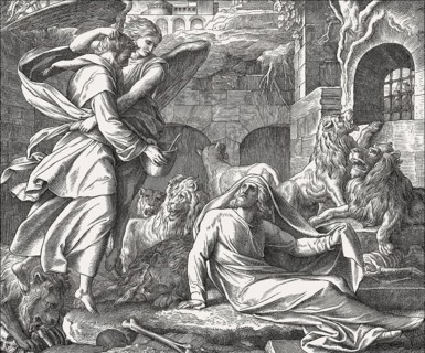 Daniel in the Lions' Den, Old Testament, by Julius Schnorr von Carolsfeld