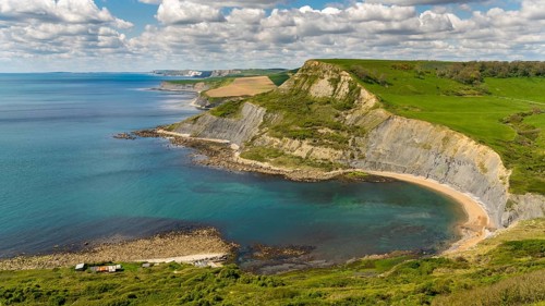 View from the South West Coast Path over Chapman's Pool, near Worth Matravers, Jurassic Coast,
