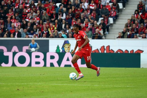 Jordy Makengo (SC Freiburg) at the 1st FBL match: 24-25: 1st FBL: 24-25: 7th Sptg. SC Freiburg - FC