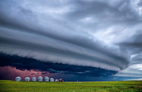 Prairie Storm Clouds in Saskatchewan Canada Rural