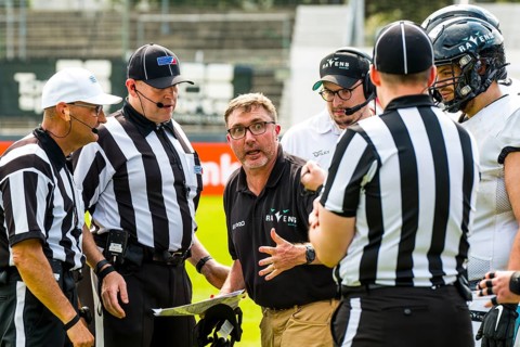 ELF/ Game : Munich Ravens at Stuttgart Surge on Aug. 13. 2023, in the Gazi Stadium, Stuttgart,