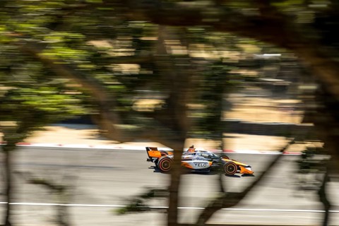 ALEXANDER ROSSI (7) of Nevada City, California practices for the Firestone Grand Prix of Monterey