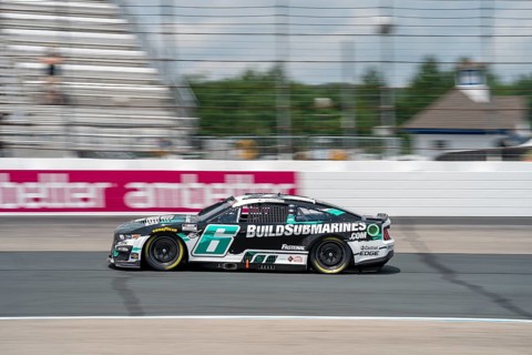 NASCAR Cup Driver, Brad Keselowski (6) takes to the track to practice for the Crayon 301 at the New