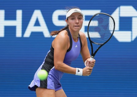 Tennis player Jessica Pegula in action at the US Open 2024 Championships, Billie Jean King Tennis