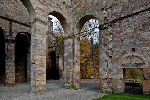 Paulinzella. Monastery ruins. Main construction period 1105-24 since 16-17th century Ruin left