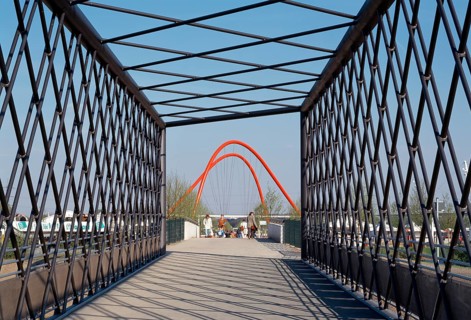 Truss bridge with double arch bridge (BUGA 97)