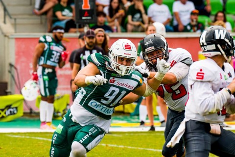 German Football League, Game: Schwäbisch Hall Unicorns, Kirchdorf Wildcats in the Optima Sportpark