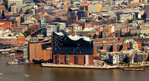 Hanseatic city of Hamburg, Elbe Philharmonic Hall at the foot of the Speicherstadt. The Hamburg