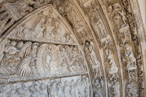 Main portal, tympanum and figures, St., Saint, Saint