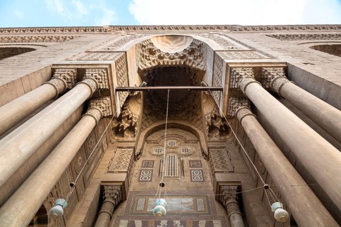 The two mosques Al-Rifa'i and Sultan Hassan in Cairo Egypt