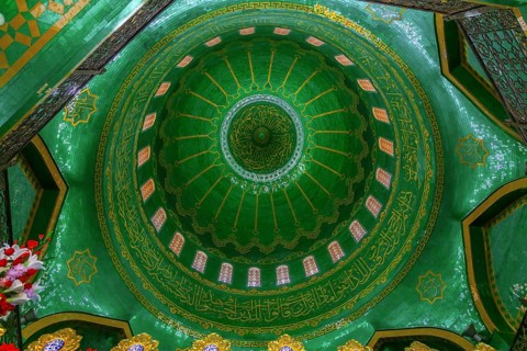 Interior of the Bibi Heybat Mosque. Baku, Azerbaijan. ?eiling