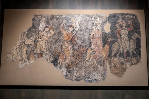 Seven deadly sins, Sieso wall paintings, 16th century, fresco torn off and transferred to canvas,