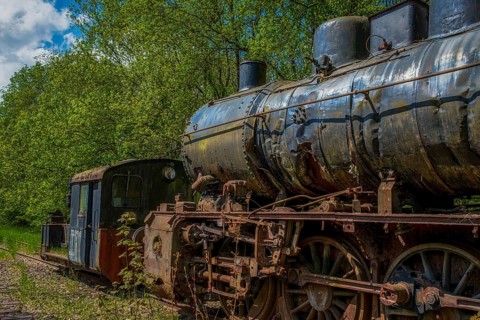 Old historic railway vehicles in Germany