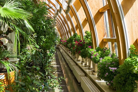 Moscow, Russia, May 5, 2018: Orangery in the museum and park reserve Tsaritsyno. Moscow, Russia