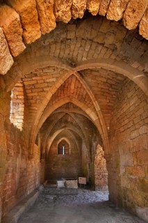 A fragment of a fortress of the Roman period in ancient to port Kejsariya in Israel