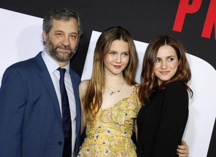 Judd Apatow, Maude Apatow and Iris Apatow at the Los Angeles premiere of 'Blockers' held at the