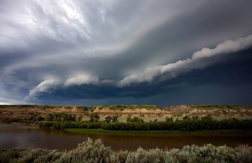 Prairie Storm Clouds Canada Saskatchewan Dramatic Summer