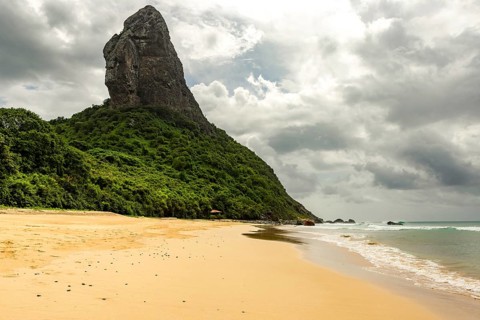 Fernando de Noronha, Brasil. Turquoise water around the Two Brothers rocks, UNESCO World Heritage