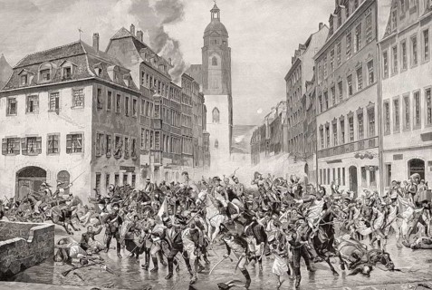 Napoleon's flight through Leipzig, 1813, Battle of the Nations