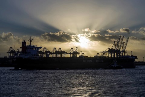 Sunset in the harbour