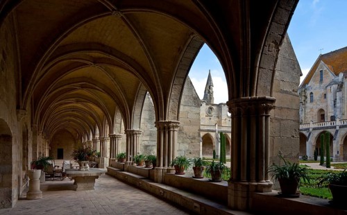 Cistercian abbey founded in 1228, cloister west wing to the north, centre stair tower of the church