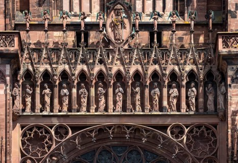 Strasbourg Cathedral, Cathédrale Notre-Dame de Strasbourg, west façade, Gallery of the Apostles