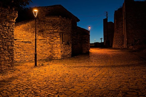 The castle of Berat at night and some creative photography