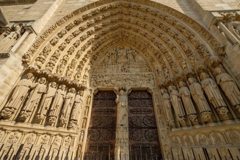 Cathédrale Notre Dame, seat of the Archdiocese of Paris, western façade, Paris, France, Western