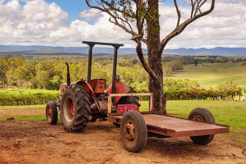 Farm machinery in the Mount View Region of the Hunter Valley, Cessnock, NSW, Australia