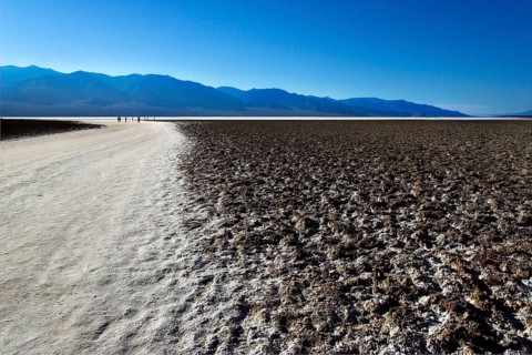 Road to Death valley and mountains in the distance