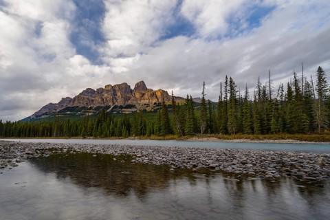 Beautifull sunset under Castle Mountain