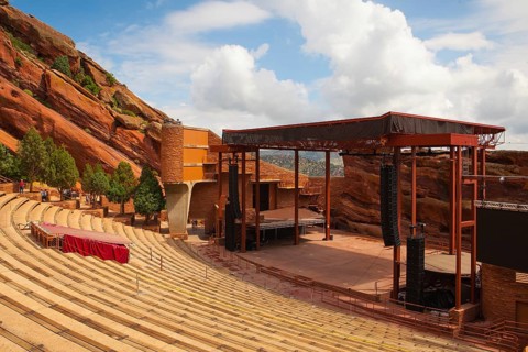 Famous Historic Red Rocks Amphitheater near Denver, Colorado