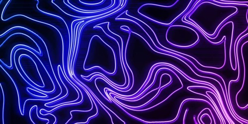 Neon Glow blue and purple lines on a dark background, Cyberpunk background