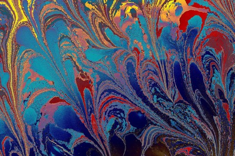 Ebru marble effect pattern design for print