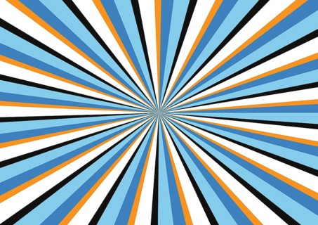 Radiant background in blue and orange tones