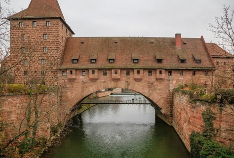 Schlayer Tower of the Nuremberg City Wall, Pegnitz, Nuremberg, Middle Franconia, Franconia,