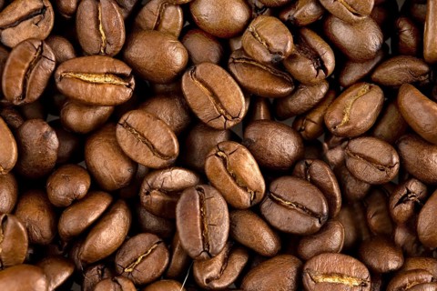 Freshly roasted coffee beans, coffee, drink, food, studio shot, Federal Republic of Germany
