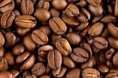 Freshly roasted coffee beans, coffee, beverage, food studio shot, Federal Republic of Germany
