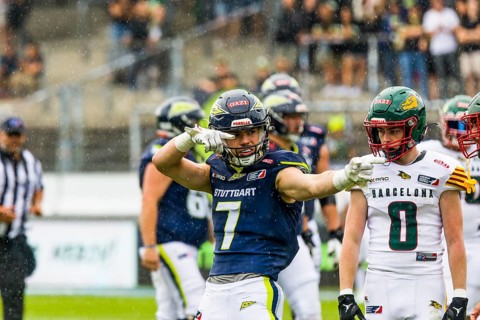 European League of Football, ELF/ Game: Barcelona Dragons at Stuttgart Surge on 18. Aug. 2024, in