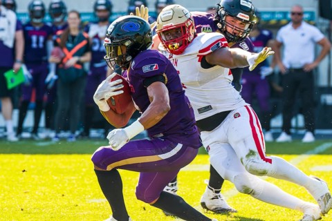 ELF/ PlayOff Game : Berlin Thunder at Frankfurt Galaxy on 09. Sept. 2023, in the PSD Bank Arena,