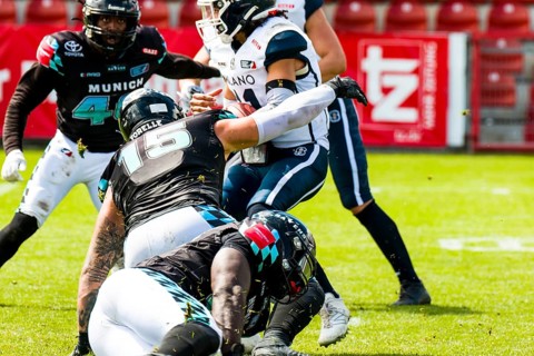 European League of Football, ELF/ Game: Milano Seamen at Munich Ravens on 28. July 2024, in the